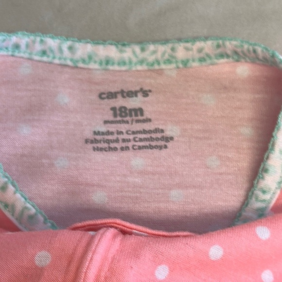 Carter's - Pink and White Cozy Footie Sleeper One Piece - Picture 2 of 5